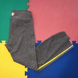 Zyia Active Size 4 Light N Luxe Hi Rise 7/8 Leggings Women’s Gray Neon Tape